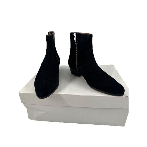 IRO NIB $480 Women’s Black Aisling Ankle Suede Pointy Toe Chelsea Boots Sz 36/6 - Picture 4 of 13